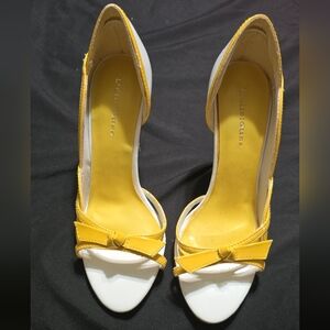 Delicious Women's Heels in Yellow and White